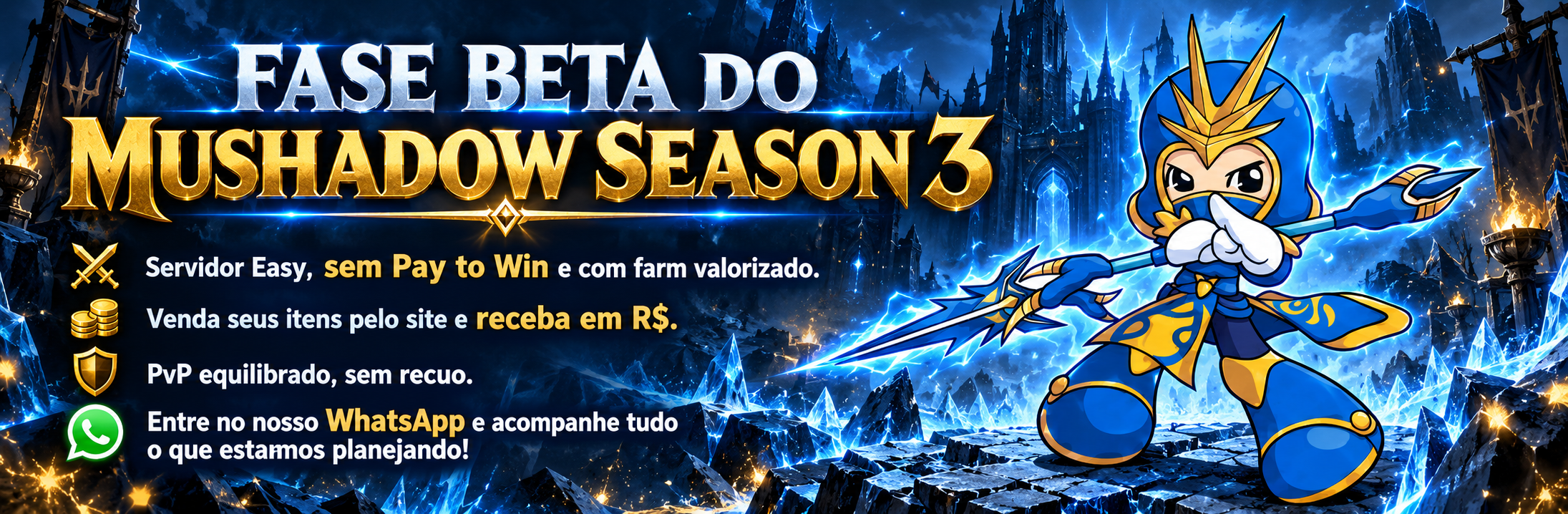 Servidor em fase beta.